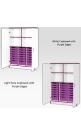 Jaz Storage Range - Triple Width Cupboard With variety Trays And Open Storage - view 4