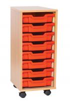 Sturdy Storage Single Column Unit - 8 Shallow Trays - view 2