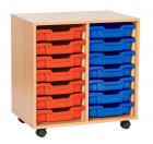 Sturdy Storage Double Column Unit - 14 Shallow Trays - view 2