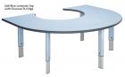 Height Adjustable Heavy Duty - Rainbow Shape Table - view 1