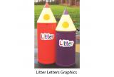 SET OF 4: 42 Litre Pencil Litter Bins - Micro - view 2