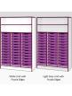 Jaz Storage Range - Triple Width Tray Unit With Top Open Storage - view 4