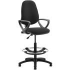 Eclipse 1 Lever Task Operator Chair With Loop Arms And Hi-Rise Draughtsman Kit - view 1