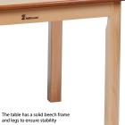 Small Rectangle Melamine Top Wooden Table And 4 Stacking Sturdy Chairs Set - view 3