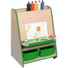 Denby Mobile Paint Easel Unit With 2 Storage Trays - view 1