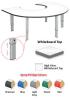 Whiteboard Height Adjustable Heavy Duty - Rainbow Shape Table - view 1