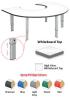 Whiteboard Height Adjustable Heavy Duty - Rainbow Shape Table - view 1