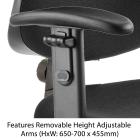Eclipse 1 Lever Task Operator Chair With Height Adjustable Arms - view 2