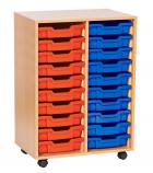 Sturdy Storage Double Column Unit - 20 Shallow Trays - view 2