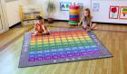 100 Square Counting Grid Carpet - 2m x 2m - view 1