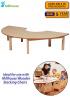 Semi-Circle Melamine Top Wooden Table - 1630 x 560mm - view 1