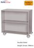 Sturdy Storage - Grey 1000mm Wide Mobile Double Sided Bookcase - view 1