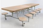 Primo Mobile Folding Table & Seating (Moderno Oak) - view 1