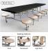 Primo Mobile Folding Table & Seating (Black Gloss) - view 1