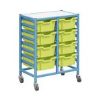 Gratnells Dynamis Double Column Trolley Complete Set - 8 Deep Trays - view 2