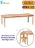 Large Rectangle Melamine Top Wooden Table - 1500 x 695mm - view 1