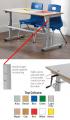 HA200 Height Adjustable Table - MDF Top with MDF Bullnose Edge - view 1