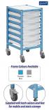 Gratnells Dynamis Single Column Trolley Complete Set - 6 Shallow Trays - view 1