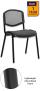 ISO Black Frame Chair With Mesh Back And Black Fabric Seating - view 1