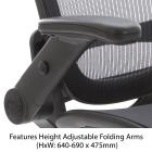 Fuller Task Operator Chair With Mesh Back And Folding Arms - view 4