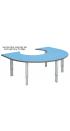 Height Adjustable Heavy Duty - Rainbow Shape Table - view 6