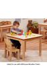 Square Melamine Top Wooden Table - 695 x 695mm - view 4