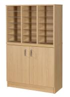 18 Space Pigeonhole Unit with Cupboard - view 1