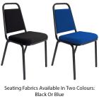 Banquet Black Frame Chair With Fabric Seating - view 2