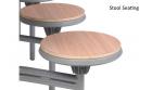 Primo Mobile Folding Table & Seating (White Gloss) - view 5