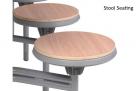 Primo Mobile Round Folding Table (Moderno Oak) - view 2