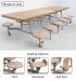 Primo Mobile Folding Table & Seating (Moderno Oak) - view 1