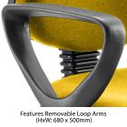 Eclipse 2 Lever Task Operator Chair - Bespoke Colour Chair With Loop Arms - view 2