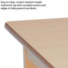 Square Melamine Top Wooden Table - 695 x 695mm - view 2