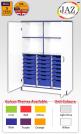 Jaz Storage Range - Triple Width Cupboard With variety Trays And Open Storage - view 1