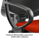 Eclipse 1 Lever Task Operator Chair - Bespoke Colour Seat With Loop Arms - view 2