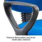 Eclipse 2 Lever Task Operator Chair With Loop Arms - view 2