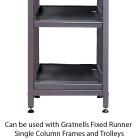 Gratnells Single Shelf - For Static & Mobile Units with Fixed Welded Runners - Pack of 2 !!<</br>>!!    !!<<span style='font-family: Arial; font-size: 10px; color: #333333;'>>!!(Only use in frames with columns, in place of trays) !!<</span>>!! - view 2