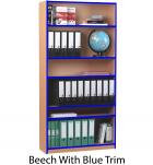 Open Colour Front Bookcase - 1800mm - view 2