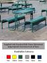 Combined Picnic Table & Bench Unit - 1500mm Six Seater - view 1