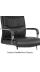 Carter Black Luxury Faux Leather Cantilever Chair With Arms - view 2