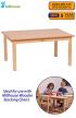 Small Rectangle Melamine Top Wooden Table - 960 x 695mm - view 1