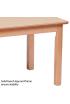 Rectangle Melamine Top Wooden Table - 1120 x 560mm - view 3