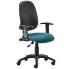 Eclipse 1 Lever Task Operator Chair - Bespoke Colour Seat With Height Adjustable Arms - view 1