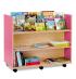 Bubblegum Library Unit With 3 Straight Shelves On Both Sides - view 3