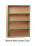 Open Colour Front Bookcase - 1250mm - view 3