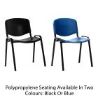 ISO Black Frame Chair With Poly Seating - view 4