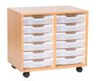 Sturdy Storage Double Column Unit - 12 Shallow Trays - view 1