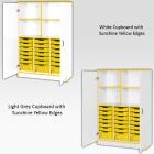 Jaz Storage Range - Triple Width Cupboard With variety Trays And Open Storage - view 3