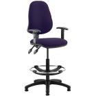 Eclipse 2 Lever Task Operator Chair - Bespoke Colour Chair With Height Adjustable Arms And Hi-Rise Draughtsman Kit - view 1