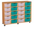 Gratnells Easy Access - 20 Deep Tray Quad Column Unit (Mobile) - view 1